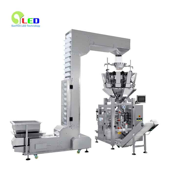 SYX 520W Large packing machine with multihead weigher system